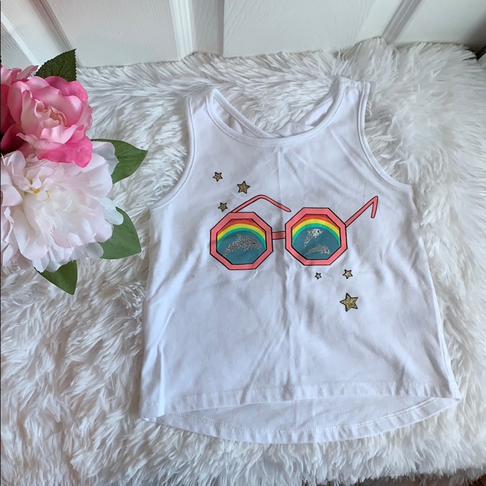 EUC crazy 8 toddler sunglasses dolphin tank top 3t
